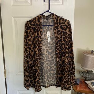 Animal print cardigan